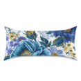 thumbnail image 3 of Retro Style Flower Painting with Multiple Color Satin Pillowcase Envelope Design Pillow Covers 1 Pack King Size 20" x 40", 3 of 9
