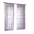 thumbnail image 5 of Bouanq Floral Embroidered Sheer Curtains for Bedroom Drapes Sheer Curtains for Living Room Embroidery Curtain Panels Blue Rod Pocket 78 inches Long, 5 of 5