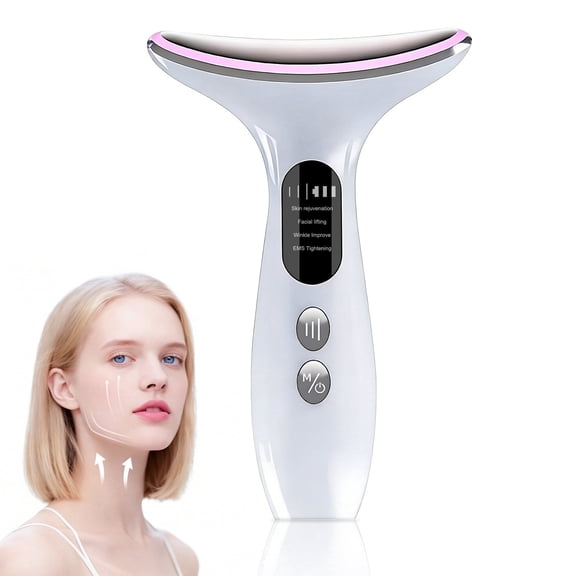 Aubiu Neck Face Massager, 3-in-1 Microcurrent Face Sculpting Tool, Portable Facial Massage for Wrinkle Reduction & Skin Rejuvenation