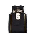 thumbnail image 2 of Drake Ovo hasta la fecha ¿ 6 coser la camiseta de baloncesto de la película en blanco, 2 of 3
