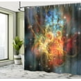 thumbnail image 5 of Ambesonne Nebula Shower Curtain, Outer Space Universe, 69"Wx84"L, Navy Orange Teal, 5 of 5