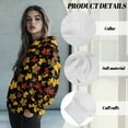 thumbnail image 6 of FOR U DESIGNS Thanksgiving Hooded Oversized Hoodies Pullover Maple Leaf Sweatshirts for Women Size XL Lightweight Sweatshirt with Hood for Women Activewear Long Sleeve Tops, 6 of 7