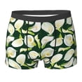 thumbnail image 6 of Men's Boxer Briefs, Calla Lily Flowers Petal Soft Comfy Mens Underwear Boxer Briefs Breathable With Widen Waist, 6 of 7