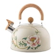 thumbnail image 3 of Hervidor con silbido multifuncional, tetera para café, té, olla de ebullición rápida de 3L, hervidor de agua con mango de madera para viajes y, 3 of 9