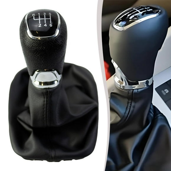 BUYISI For Skoda Octavia 2 A5 For A6 2004-2012 5/6 Speed Car Gear Shift Knob with Boot 6 Speed