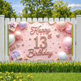 thumbnail image 6 of Yatrandify Glitter Design Happy Birthday Banner Heart Balloons Party Decoration for Teen Birthday Indoor Event Celebration, 6 of 7