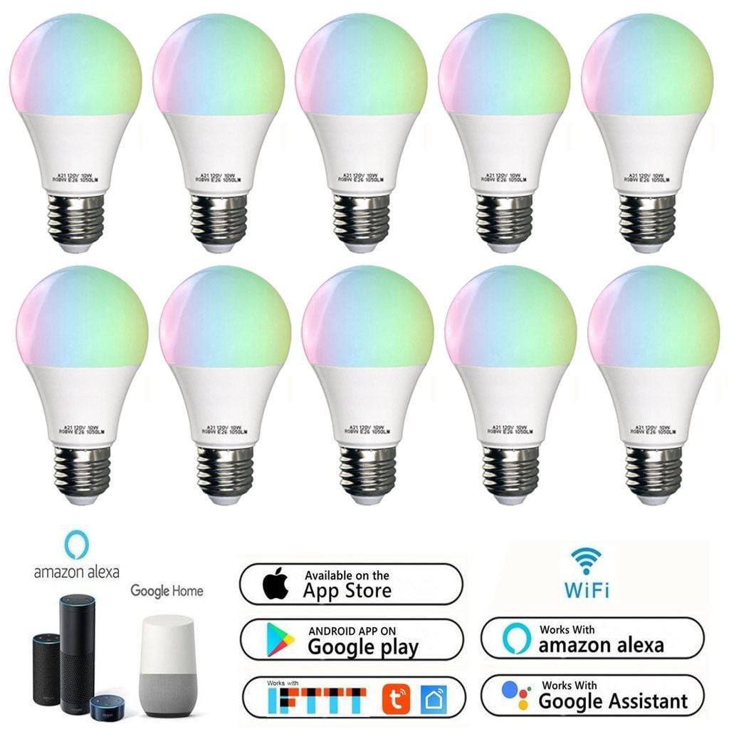 10 Pack Smart Light Bulb, Wholesale Wifi Light Bulb Event Party APP