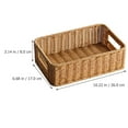 thumbnail image 2 of Rattan Storage Basket Woven Bin Sundries Organizer Hamper Bins Water Tank Grocery Fruit Baskets, 2 of 6