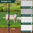 thumbnail image 6 of Miniyam 10 Piece Garden Fence Post Set, 4-ft Heavy-Duty U-Shaped Metal Posts for Wire Mesh Fences, No-Dig Temporary Fence Posts, Black, 6 of 6
