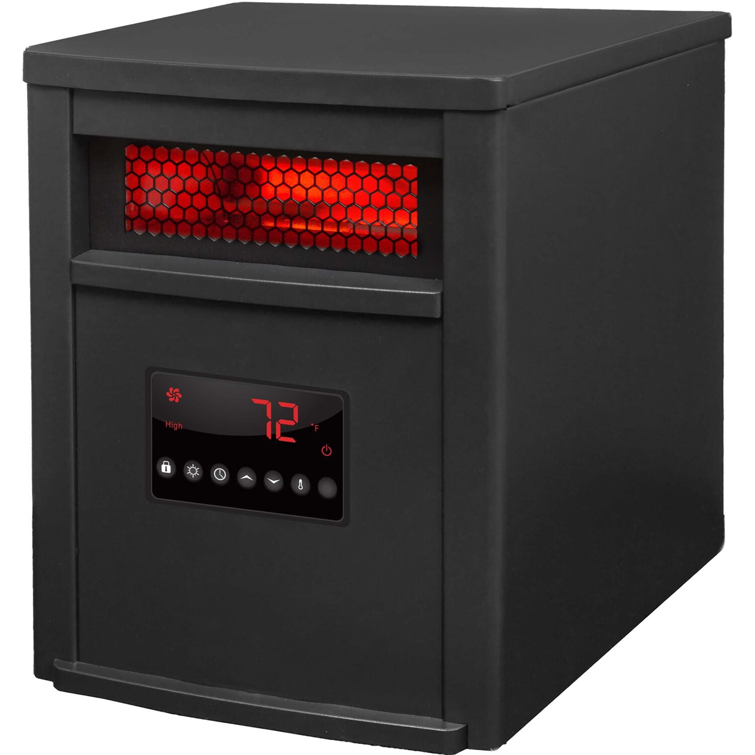 LifeSmart 6Element Electric Infrared Heater with Black Steel