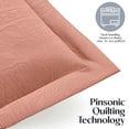 thumbnail image 3 of Clara Clark Quilt Sets, 5 Piece Lightweight Reversible Quilt Bedspread, Grid Weave Coverlet Bedding Set, Queen Bali Blush, 3 of 8