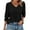 Black, variant on Xyxonk 3/4 Length Sleeve Womens Tops Dressy Casual V Neck Shirt Business Solid Color Blouses Summer Fashion Clothing Red L
