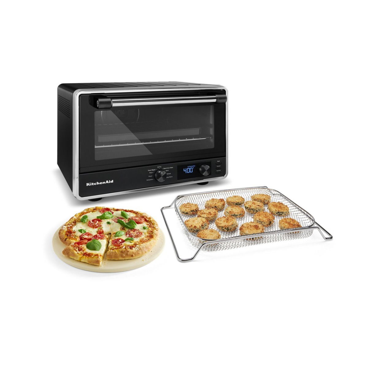 KitchenAid Digital Countertop Oven with Air Fry and Pizza | Matte Black