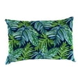 thumbnail image 3 of Jordan Manufacturing 12" x 18" Fulton Parisian Blue Leaves Rectangular Outdoor Lumbar Throw Pillow (2 Pack), 3 of 12