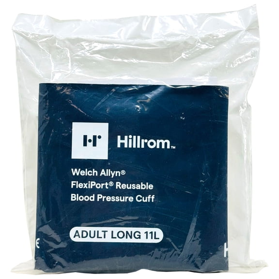 Welch Allyn REUSE-11L-1SC FlexiPort Reusable Blood Pressure Cuffs with Screw-Type Connector, Adult Long, Size 11L