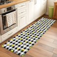 thumbnail image 2 of Cute Lemon Floral 2'x6' Runner Rugs for Hallway Kitchen Bedside Non Slip Washable, Farmhouse Black White Buffalo Plaid Entryway Rug Runners with Rubber Backing, Long Carpet Runner for Laundry Room, 2 of 8