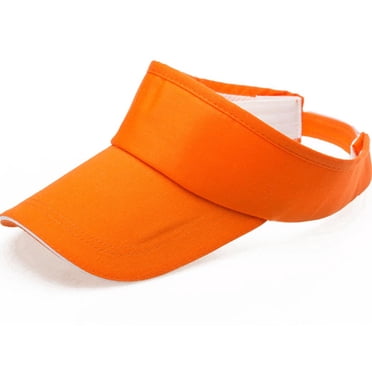 Penkiiy Casquette de Soleil de Baseball Tennis à Séchage Rapide pour Hommes Été Bord Long Vide Visière Orange