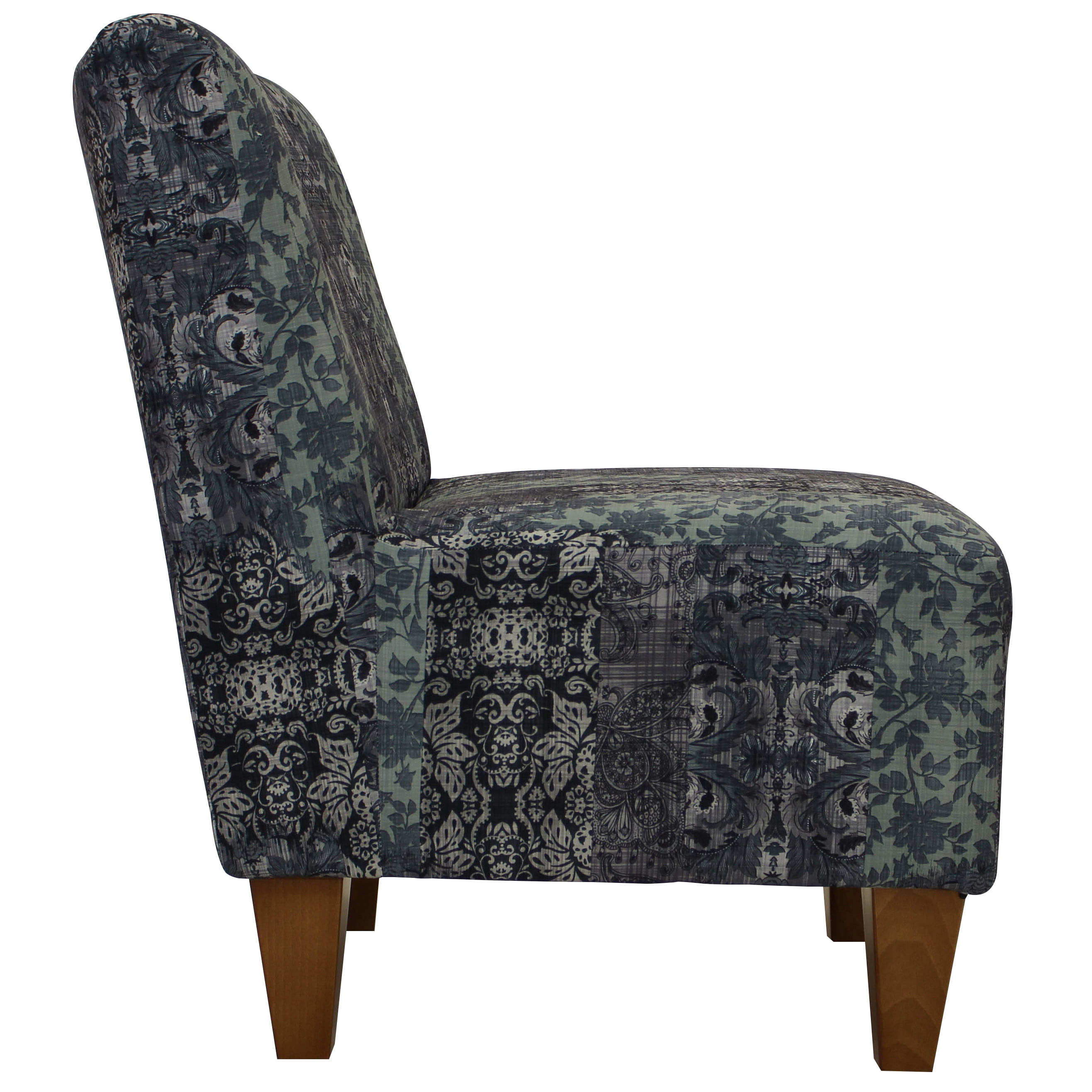 Fox Hill Trading Penelope Armless Slipper Chair, Slate