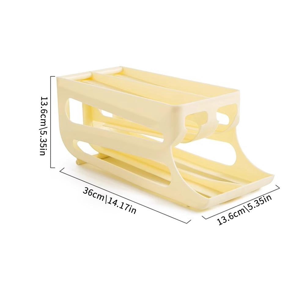 Egg Holder for Fridge, 3 Tiers Space-saving Egg Container, Automatic Rolling Eggs Dispenser for Refrigerator, Countertop, Kitchen, Space-Saving Dispenser Holder,Fridge Eggs Rack