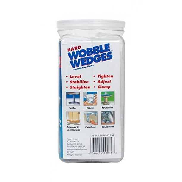 Wobble Wedge Hard Clear Plastic Shims 75 pc