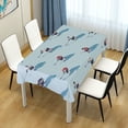 thumbnail image 4 of Yayeee Tablecloths 54" x 54" Rectangle Wrinkle Resistant Party Table Cover, Blue Ice Hockey, 4 of 8