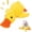 YELLOW1, variant on Mellow Dog Duck Toy – 18″×15″ Large Soothing Pink Calming Duck with Quack Sound, Comfort for Dogs, Indoor Pet Toy