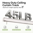 thumbnail image 6 of Ceiling Curtain Track Room Divider Curtain Rods Set with Hooks,3FT-6FT Adjustable Length Curtain Track,White, 6 of 9