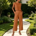 thumbnail image 2 of Enjoytime Two Piece Sets for Women Round Neck Tank Tops with Pants Matching Set Travel Casual Work Summer Plus Size Outfits, 2 of 8