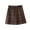 Brown, variant on Toddler Girls Plaid Pleated Skirt High Waisted JK School Uniform A-line Skirt Purple 10 Years