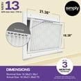 thumbnail image 2 of Simply Filters 16.38x21.38x1 MERV 13, MPR 1500, AC Furnace HVAC Air Filter (8 Pack), 2 of 8