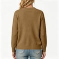 thumbnail image 3 of Cardigans for Women Elegant Basic Knit Long Sleeve Solid Color Button-down Sweater, 2XL, 3 of 4