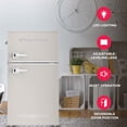 thumbnail image 2 of Frigidaire 3.1 Cu. ft. 2-Door Compact Retro Refrigerator with Freezer, Bar Fridge with Side Bottle Opener, Cream, 2 of 9