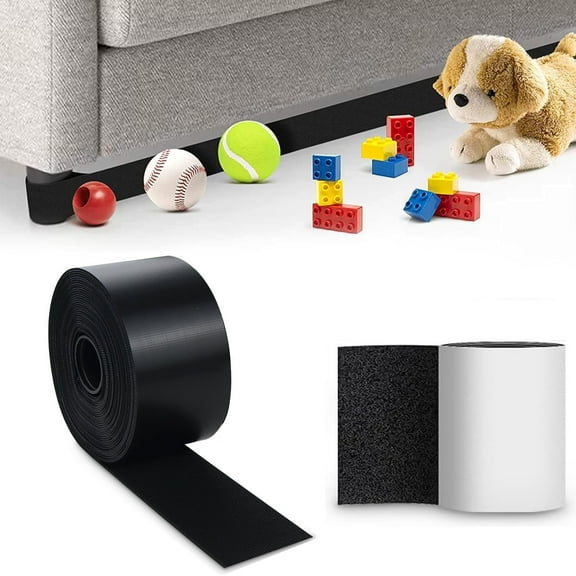 Under Couch Blocker,TGY 2''x10ft Under Bed Blocker for Pet & Kid Toys,Under Bed & Furniture Gap Blocker for Under Furniture, Couch Accessories (Black)