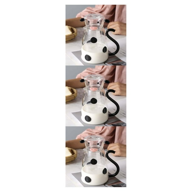 freestylehome 1/2/3/5 Modern Milk Glass Kettle Cute Coffee Pot Portable for Milk Sleek and Chic