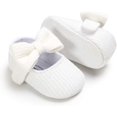 thumbnail image 5 of Baby Girls Mary Jane Flats with Bowknot Flowers,Princess Wedding Dress Ballet Shoes Non-Slip Toddler First Walkers Newborn Crib Shoe, 5 of 7