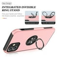 thumbnail image 3 of Feishell for iPhone 12 Mini Case, 360° Rotatable Ring Holder Kickstand Dual Layer Military-Grade Drop Tested Protection Support Car Holder Mount Magnetic Absorbing Bumper Phone Case, Rosegold, 3 of 7