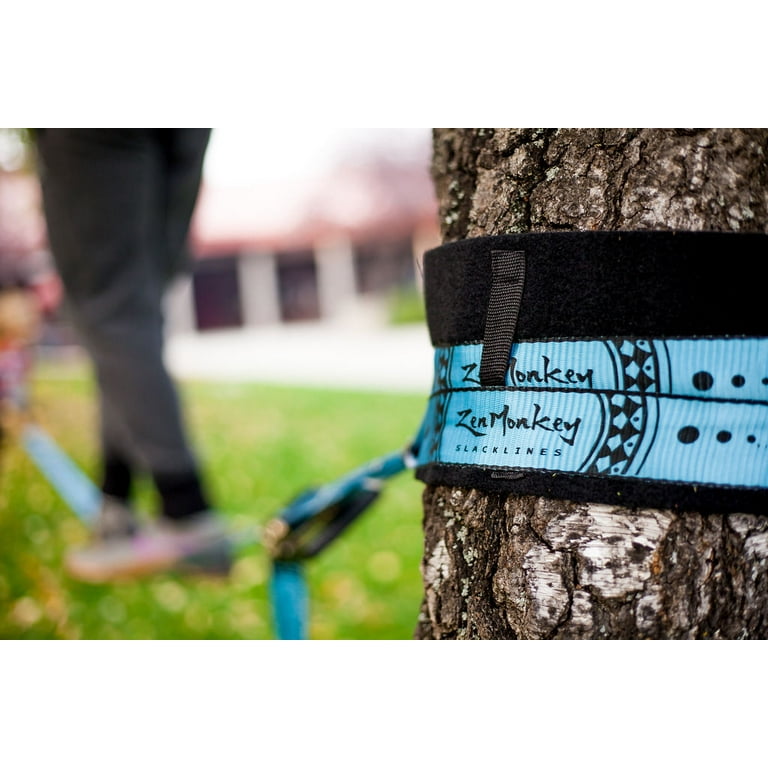 ZenMonkey Classic 60ft Slackline Kit with Tree Protectors
