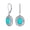 Aqua, variant on Womens 3.2CTW Green Quartz Oval Bezel Set Lever Back Dangle Earrings Sterling Silver