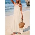 thumbnail image 3 of Vestido de verano PRETTYGARDEN 2025, holgado, con tiras, color albaricoque, 3 of 9