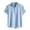 F229 Blue, variant on Curuila Tops For Men Solid Color Summer Crew Neck Short Sleeved Button Down Comfort Casual Tee Blue Size L