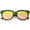 Grey-Block-Tortoise / Pink-Green Mirror, variant on sunglassLA - Oversize Block Tortoise Print Mirror Lens Square Horn Rimmed Sunglasses - 53mm