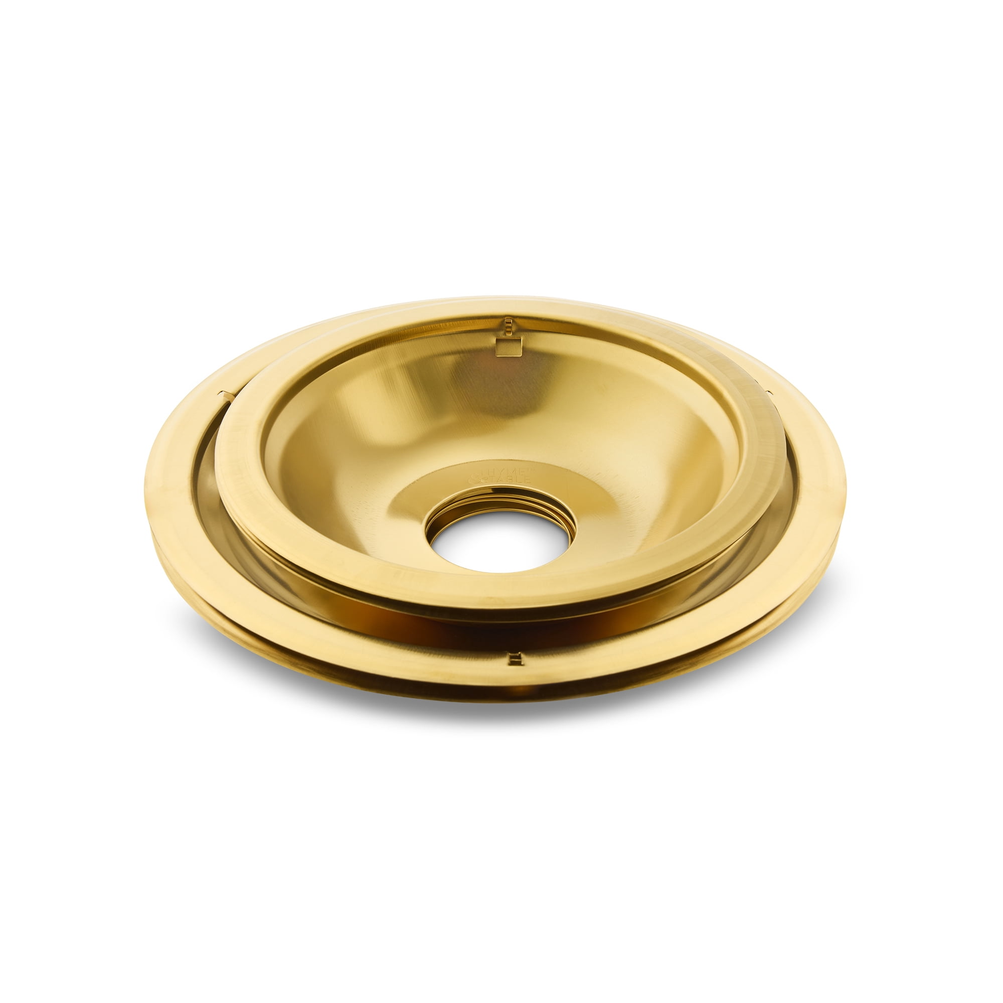 Thyme & Table 4-Piece Gold Stainless Steel Electric Range Drip Pan Set