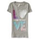 thumbnail image 2 of Camiseta gráfica Aeropostale con corazón brillante para mujer gris pequeña, 2 of 2