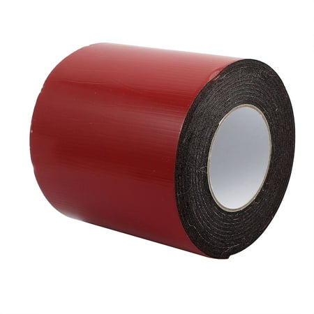 5M 150mm x 3mm Dual-side Adhesive Shockproof Sponge Foam Tape Red Black