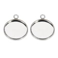 thumbnail image 4 of 20 Piezas De Un , Bandejas , Ajustes De Blanco, Colgante, Marco De Fotos, Bricolaje, Manualidades, Joyas, Tono P Sunnimix  Joyas de cabujón en blanco, 4 of 8