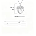 thumbnail image 6 of Heshpaws Heart Tree of Life Necklace Custom Initial Letter Pendant Jewelry for Women, Gift for Mom Daughter Wife, 6 of 6