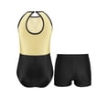 thumbnail image 2 of TSSOE Kids Girls Gymnastics Ballet Dance Leotard Rhinestones Sleeveless Unitard Bodysuit with Shorts Black 8, 2 of 7