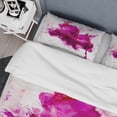 thumbnail image 4 of Designart "Whispers of Magenta Secrets III" Abstract Liquid Ink Bedding Covert Set - Modern Pink Abstract Bed Set With 2 Shams, 4 of 6