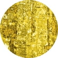 thumbnail image 1 of Ahgly Company Indoor Round Oriental Yellow Industrial Area Rugs, 6' Round, 1 of 4