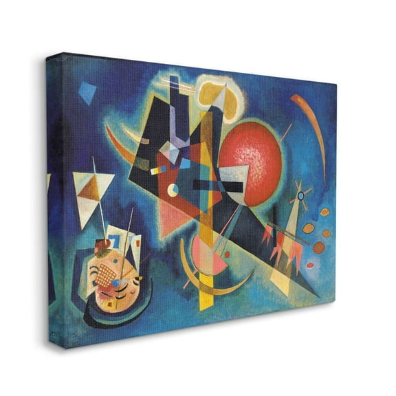 Stupell Industries In Blue Traditional Kandinsky Abstract Shape Painting Canvas Wall Art Design by Wassily Kandinsky, 36" x 48"